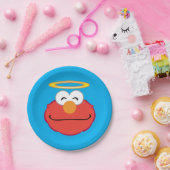 Assiettes En Carton Elmo visage souriant avec halo (Fête)