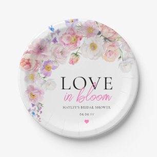 Assiettes En Carton Eloise Rose Floral Amour En Fleur