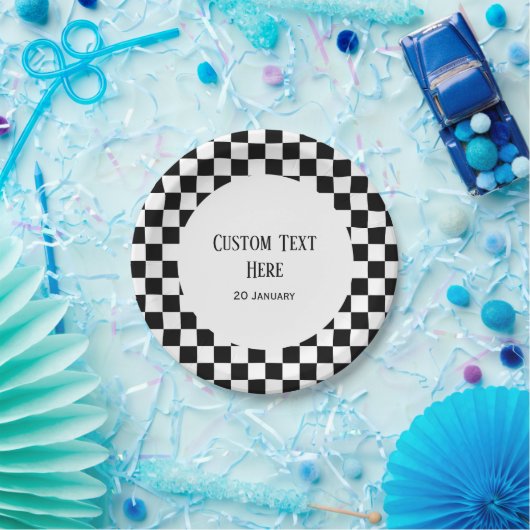 Assiettes En Carton Emballant des plats de partie, emballage Checkered (Fête)