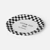 Assiettes En Carton Emballant des plats de partie, emballage Checkered (Angle)