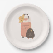 Assiettes En Carton Emballez vos sacs Bagages Destination Bachelorette (Devant)