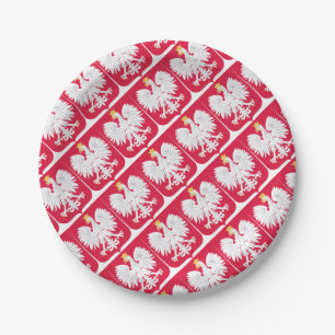 Assiettes En Carton Emblème polonais - Bouclier polonais - Herbe Pols
