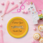 Assiettes En Carton Embrace Running Cheetah Paper Plates (Fête)