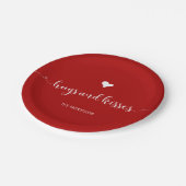 Assiettes En Carton Embrasages et baisers Plaques papier de la Saint-V (Angle)