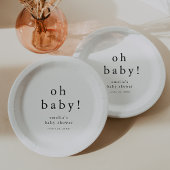 Assiettes En Carton EMELIA Boho Moderne Simple Oh Baby Baby shower