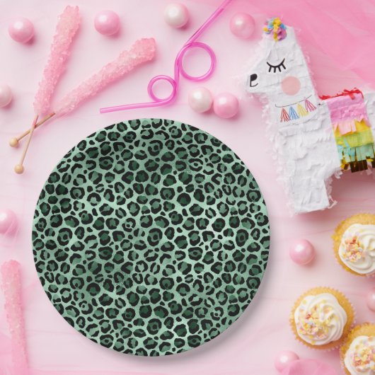 Assiettes En Carton Emerald et Gold Safari Series Design 9 (Fête)