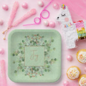 Assiettes En Carton Emerald Green et Gold Parties scintillant Eucalypt (Fête)