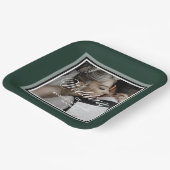Assiettes En Carton Emerald green personnalisable photo mariage (Angulaire)