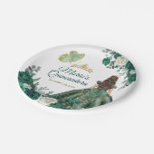 Assiettes En Carton Emerald Green Robe Quinceañera Couronne Anniversai (Angle)