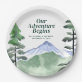 Assiettes En Carton Emerald Greenery Mountain Pine Rustic Mariage (Devant)