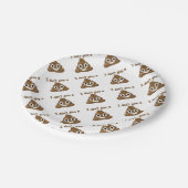 Assiettes En Carton Emoji donnent un Poo (Angle)