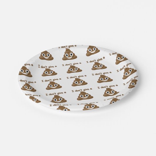 Assiettes En Carton Emoji donnent un Poo (Angle)