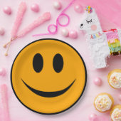 Assiettes En Carton Emoji du visage souriant (Fête)