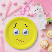 Assiettes En Carton Emoji perplexe (Fête)