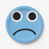Emoticon Emoji face bleu triste