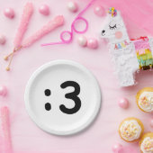 Assiettes En Carton Émoticône face chat : 3 (Fête)