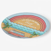 Assiettes En Carton Emplacement personnalisé Plaques papier surf (Angle)