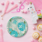 Assiettes En Carton Empreinte d'aloha hawaïen tropical (Fête)