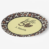 Assiettes En Carton Empreinte de léopard 50e Anniversaire Plaques papi (Angle)