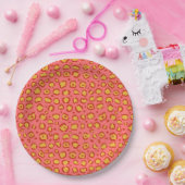 Assiettes En Carton Empreinte de léopard de corail (Fête)