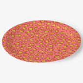 Assiettes En Carton Empreinte de léopard de corail (Angle)