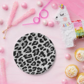 Assiettes En Carton Empreinte de léopard gris (Fête)