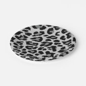 Assiettes En Carton Empreinte de léopard gris (Angle)