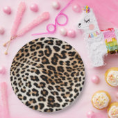 Assiettes En Carton Empreinte de léopard noir crème (Fête)