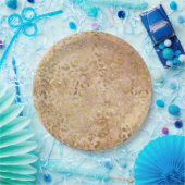 Assiettes En Carton Empreinte de léopard rose Gold (Fête)