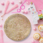 Assiettes En Carton Empreinte de léopard rose Gold (Fête)