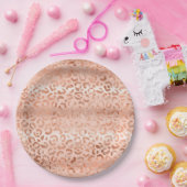 Assiettes En Carton Empreinte de léopard rose pâle (Fête)