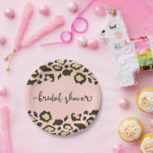 Assiettes En Carton Empreinte de léopard | Rose pâle | Fête des mariée (Fête)