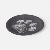 Assiettes En Carton Empreinte de patte Chalkboard - Pawty Chiot - Anni (Angle)