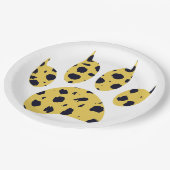 Assiettes En Carton Empreinte de patte Cheetah (Angle)