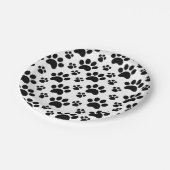 Assiettes En Carton Empreintes de pattes de chiens (Angle)