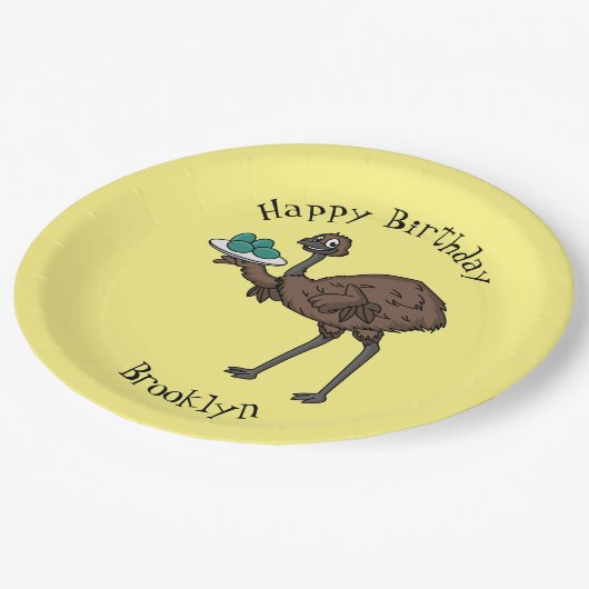 Assiettes En Carton Emu avec dessin animé d'oeufs (Angle)