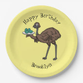 Assiettes En Carton Emu avec dessin animé d'oeufs (Devant)