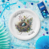 Assiettes En Carton En attendant notre bébé (Fête)