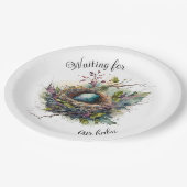 Assiettes En Carton En attendant notre bébé (Angle)