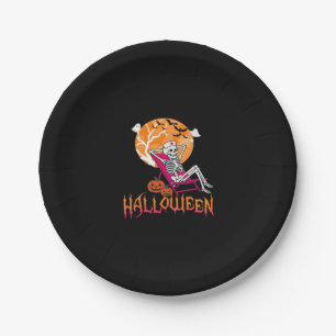 Assiettes En Carton En Attente D'Halloween Infirmière D'Été Skeleton P