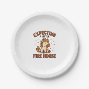 Assiettes En Carton En attente d'un petit cheval de feu T-shirt bébé v