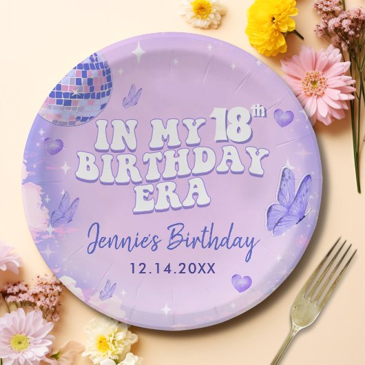 Assiettes En Carton En mon 18e anniversaire