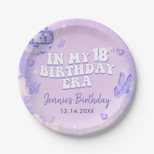 Assiettes En Carton En mon 18e anniversaire (Devant)