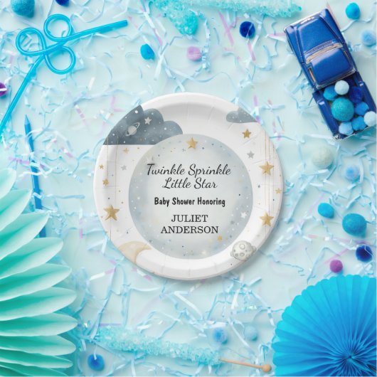Assiettes En Carton En Parties scintillant Twinkle Twinkle Little Star (Fête)