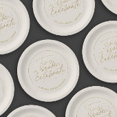 Assiettes En Carton En saison Fête des mariées d'hiver beige