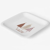 Assiettes En Carton En Saison Joyeux Noël Arbres De Vacances Chic (Angulaire)