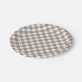 Assiettes En Carton en vichy - Baby shower Automne Rustique | (Angle)