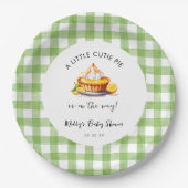 Assiettes En Carton En vichy Baby shower Little Cutie Pie (Devant)
