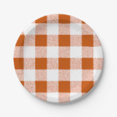 Assiettes En Carton en vichy Brown (Devant)