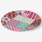 Assiettes En Carton En vichy multicolore Patchwork Quilt (Angle)